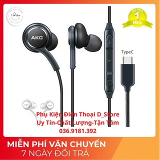 Tai nghe AKG Note 10 Note 20 S20 chân Type C chính hãng Note 10 Plus, S20 plus, S20 Ultra tặng 4 nút tai phụ