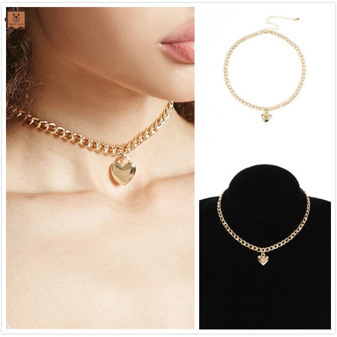Vòng cổ mặt trái tim kiểu đơn giản thời trang cho nữ