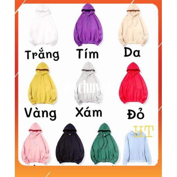 Áo hoodie nỉ trơn basic ❣ FREESHIP️ ❣️ áo nỉ bông ấm form rộng nam nữ mặc unisex mùa đông nhiều màu