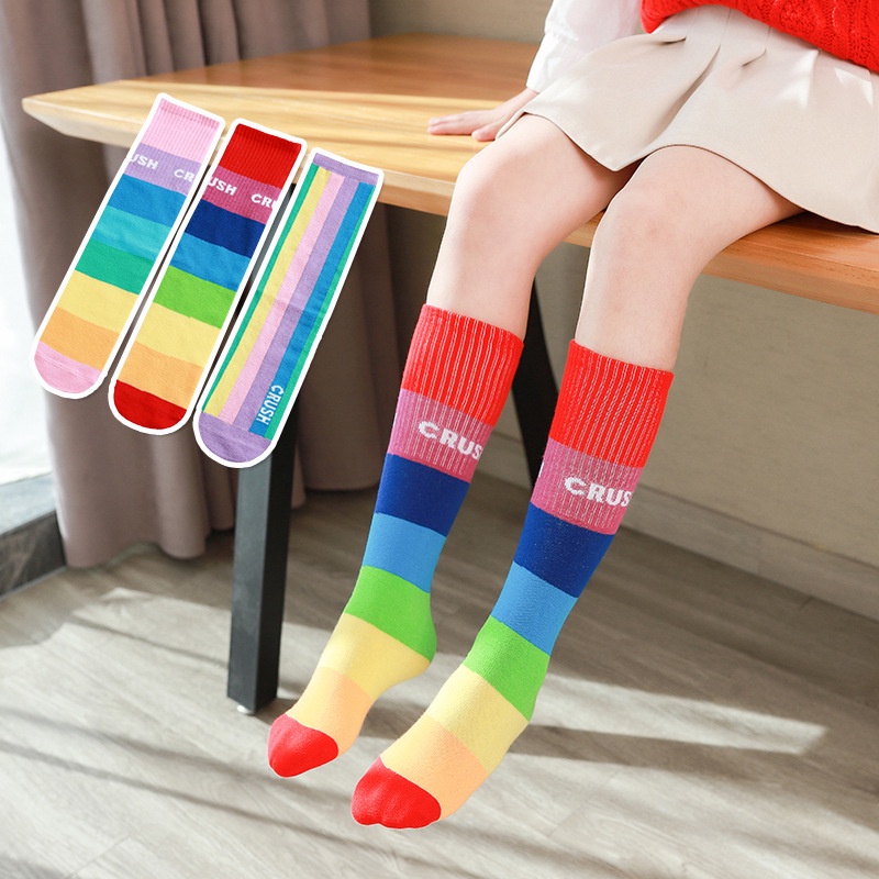 Vớ Cầu Vồng Kiểu Hàn Quốc Dễ Thương Cho Bé Gái