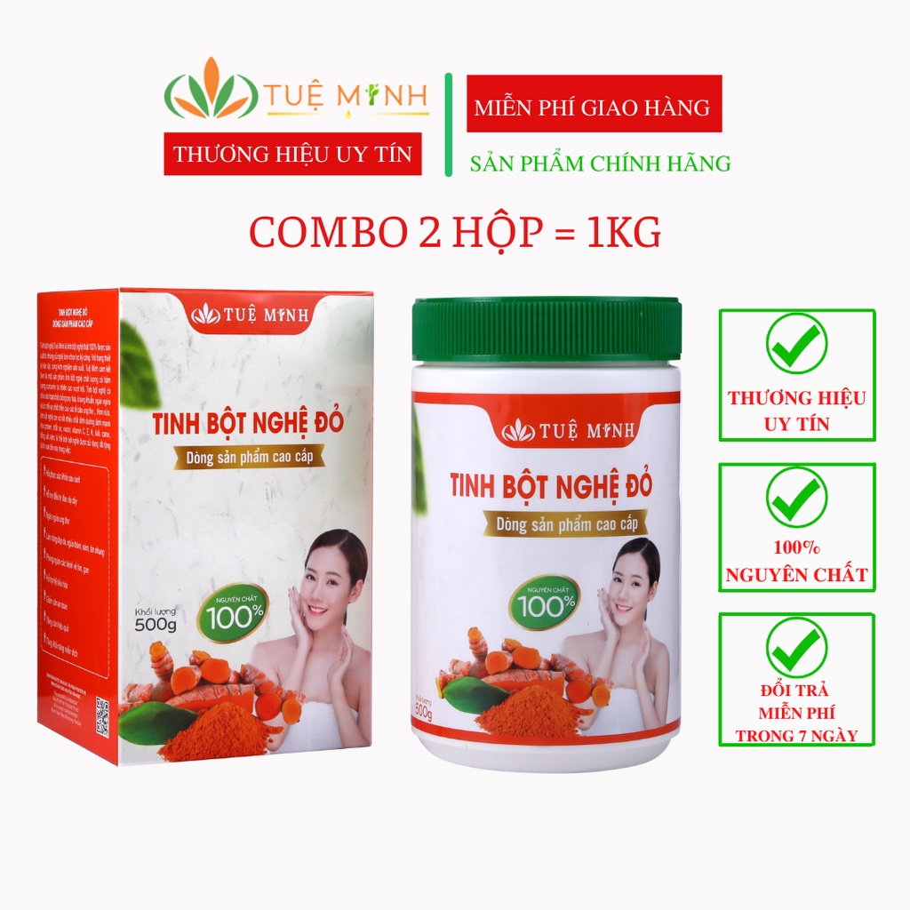 1KG Tinh Bột Nghệ Đỏ Nguyên Chất Tuệ Minh , Bột Nghệ Cao Cấp Ngăn Ngừa Viêm Loét Dạ Dày, Làm Đẹp Da