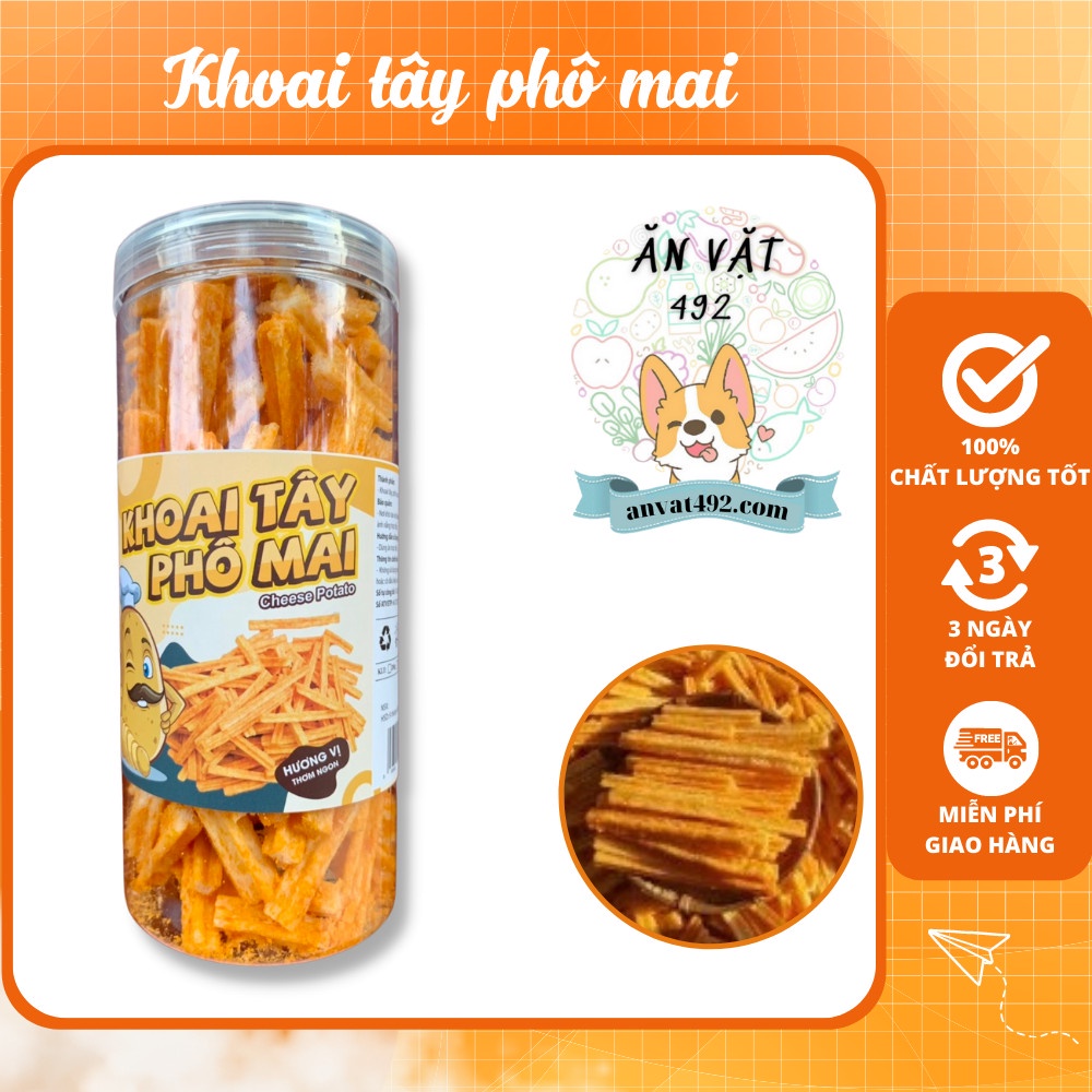 Bánh Khoai Tây Ống Lắc Phô Mai 250g - Ăn Vặt 492