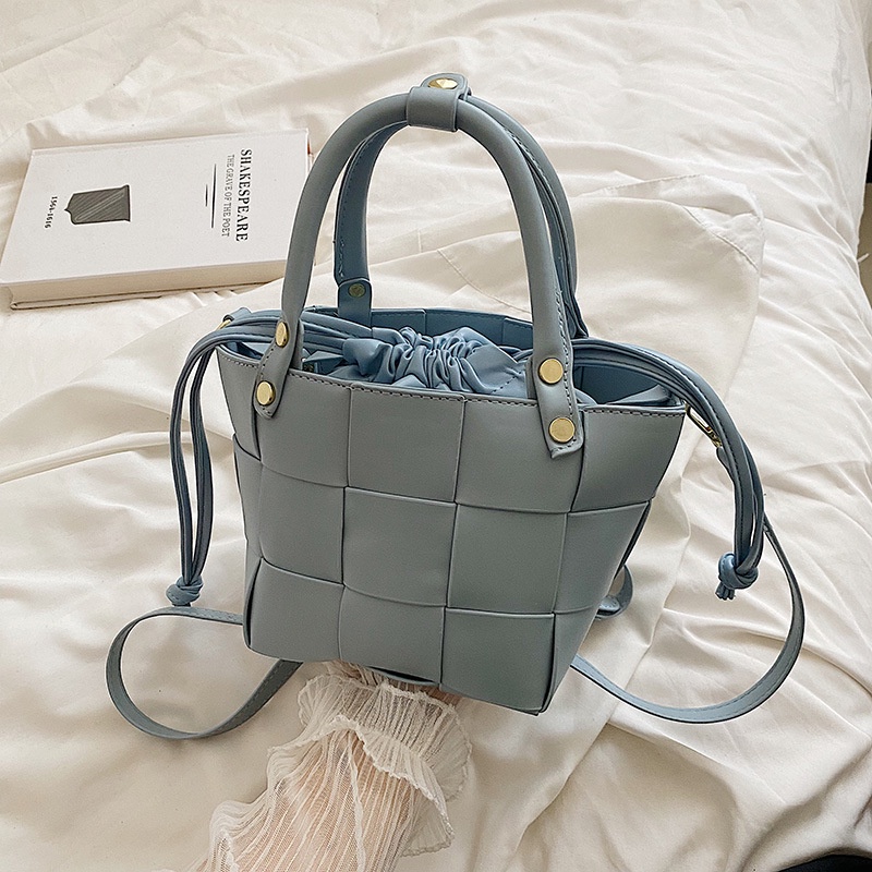 Túi Đeo Chéo Vải Dệt Màu Trơn Phong Cách retro Dành Cho Nữ