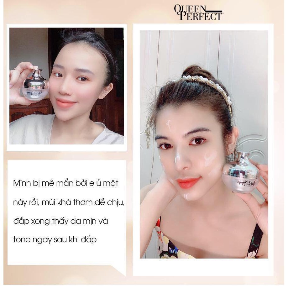 Ủ trắng da mặt Queen Perfect tinh chất yến tươi, làm trắng da, căng bóng, se khít lỗ chân lông 35ml