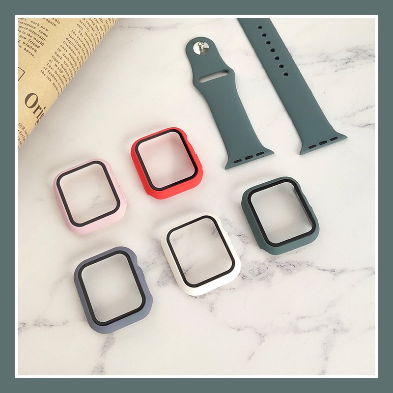 Ốp Bảo Vệ Màn Hình Đồng Hồ Apple Watch Series 7 6 5 4 3 2 1 SE 38mm 40mm 41mm 42mm 44mm 45mm