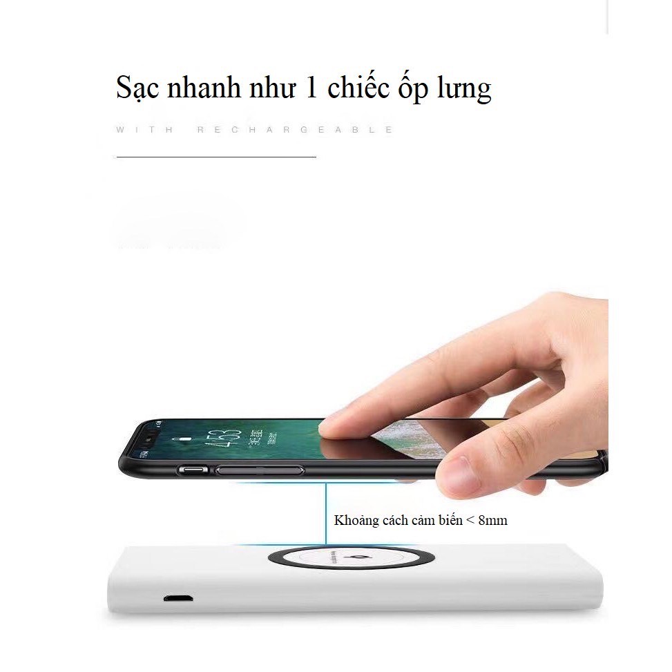 [Sạc dự phòng] Sạc dự phòng hỗ trợ không dây, Dung lượng lớn 10000mAh kết hợp 1 cổng usb, tích hợp sạc nhanh - CocoShop