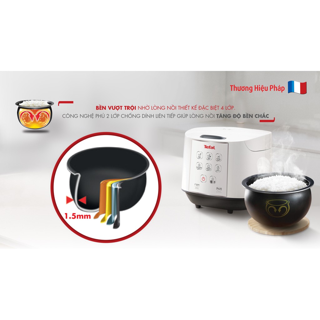 Nồi cơm điện tử Tefal RK732168 - 1.8L, 750W