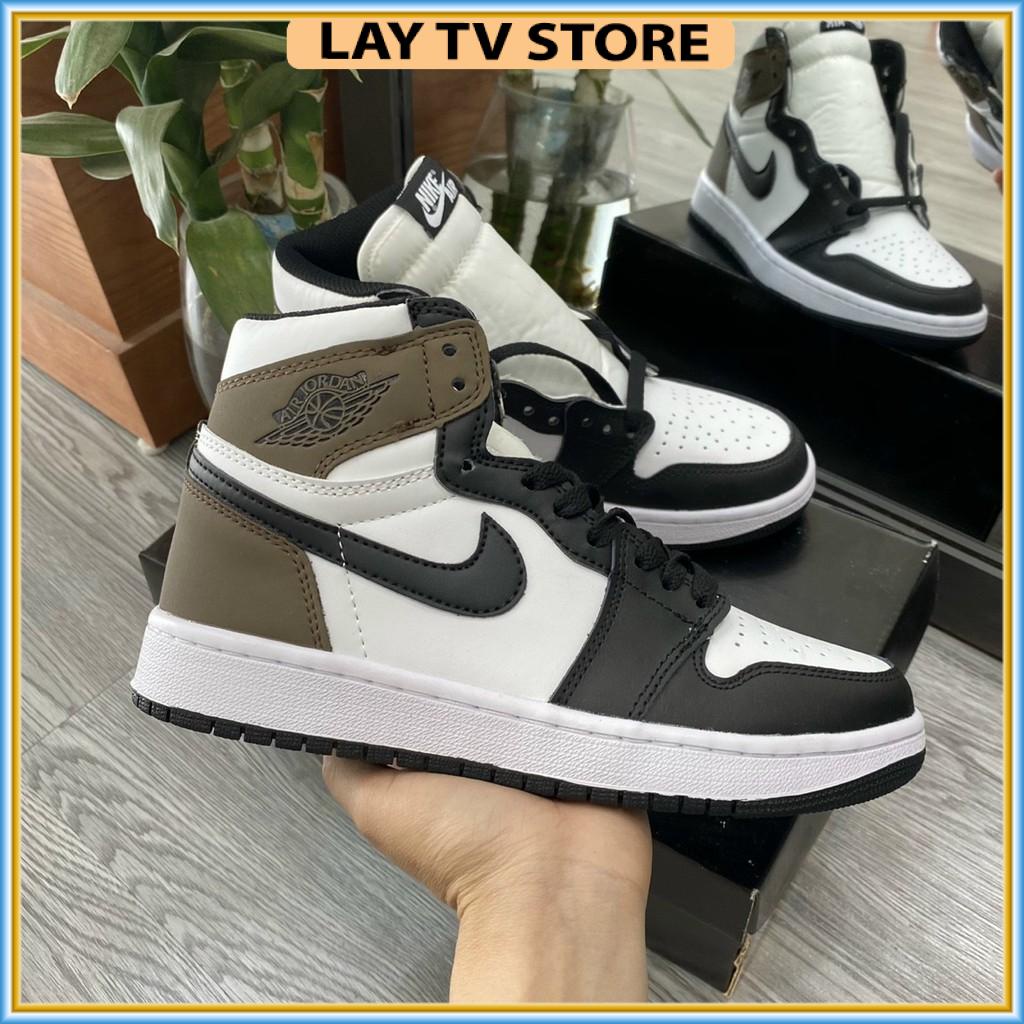 Giày Thể Thao Jordan 1 Nâu Cao Cổ, Giày JD1 Gót Nâu Cao Cổ Nam Nữ mới nhất 2021