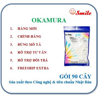 Combo 2 gói chỉ OKAMURA-Tăm kẽ chỉ nha khoa chất lượng Nhật Bản(90 c/50c)