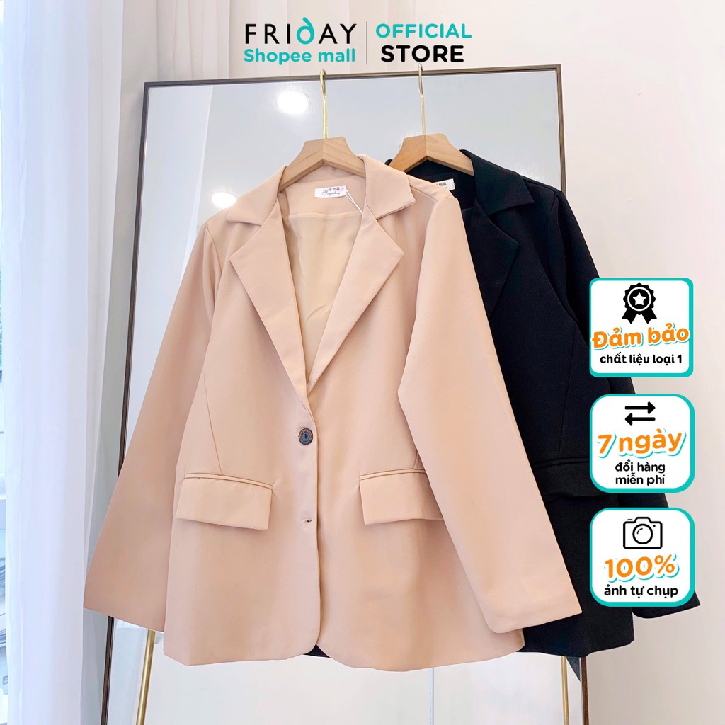 Áo khoác blazer dài tay Friday 21K02D2Kh phong cách hàn quốc freesize