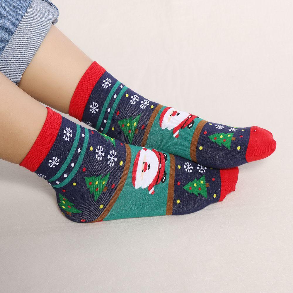 Vớ Cotton Nhiều Màu Sắc Họa Tiết Giáng Sinh