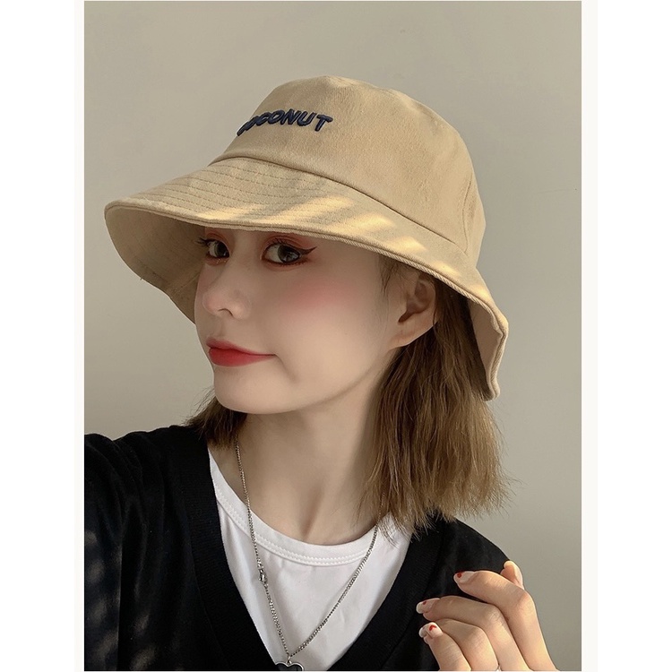 Mũ bucket vành tai cụp thêu chữ coconut nhiều màu Unisex  phù hợp nam nữ