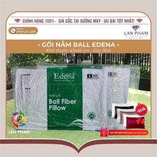 [TẶNG ÁO GỐI LỤA] Ruột Gối Nằm Ball Edena Độ Đàn Hồi Cao, Gòn Tự Nhiên