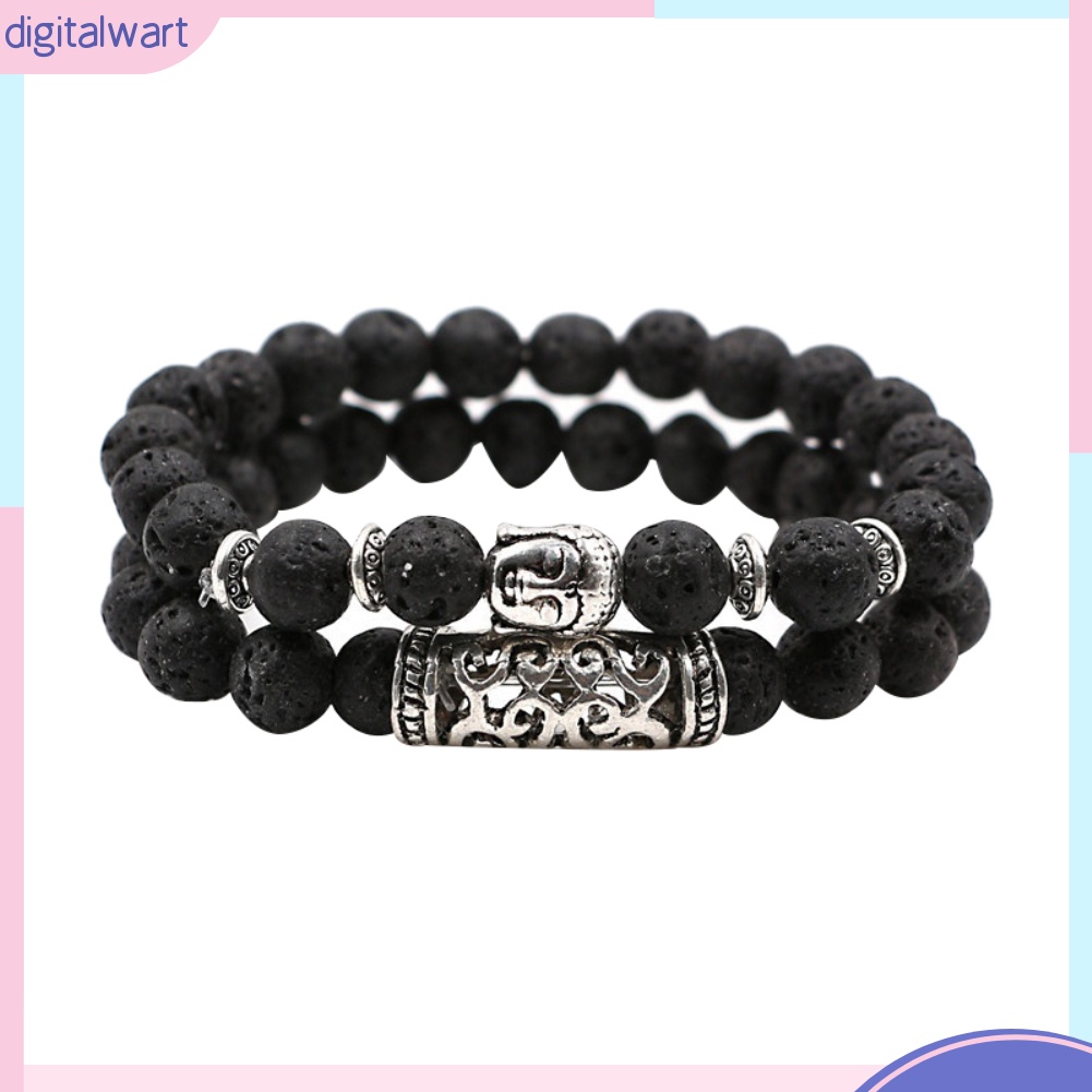 Set 2 Vòng Tay Chuỗi Hạt Đá Tự Nhiên Thời Trang Unisex