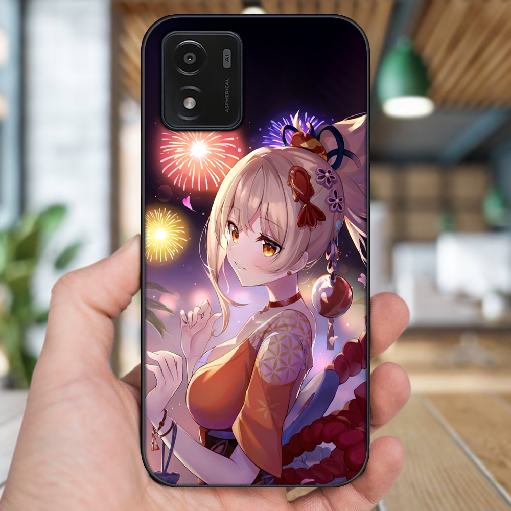 Ốp lưng Vivo Y01 viền đen in hình Yoimiya Genshin Impact