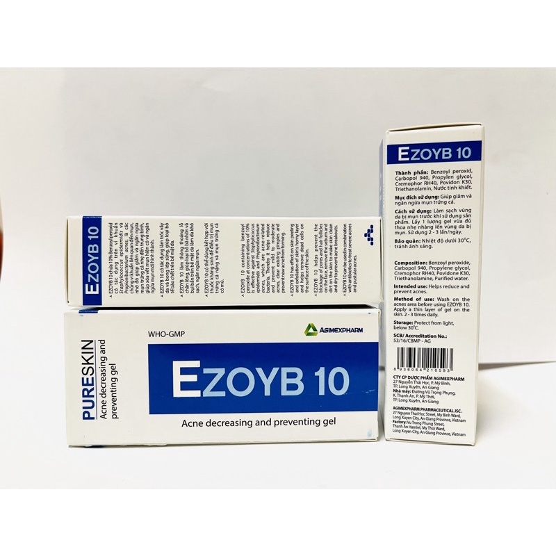 [10g] GEL GIẢM MỤN  EZOYB 10 ( BENZOYL PEROXIDE - BPO 10%) | BigBuy360 - bigbuy360.vn