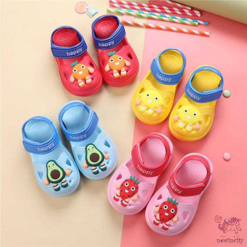 Xăng đan họa tiết trái cây chống trượt theo phong cách Hàn Quốc cho bé