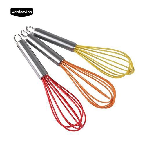 Useful Home Blender Silicone Stainless Steel Whisk Mixer Egg Beater Tool