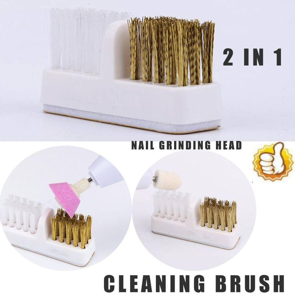 ZAIJIE24 Cọ Làm Sạch Móng Tay Sợi Đồng Mạ Vàng DIY