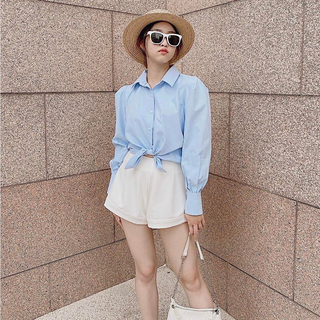 25 STUDIO Quần short nữ ống rộng cạp cao Flare Shorts