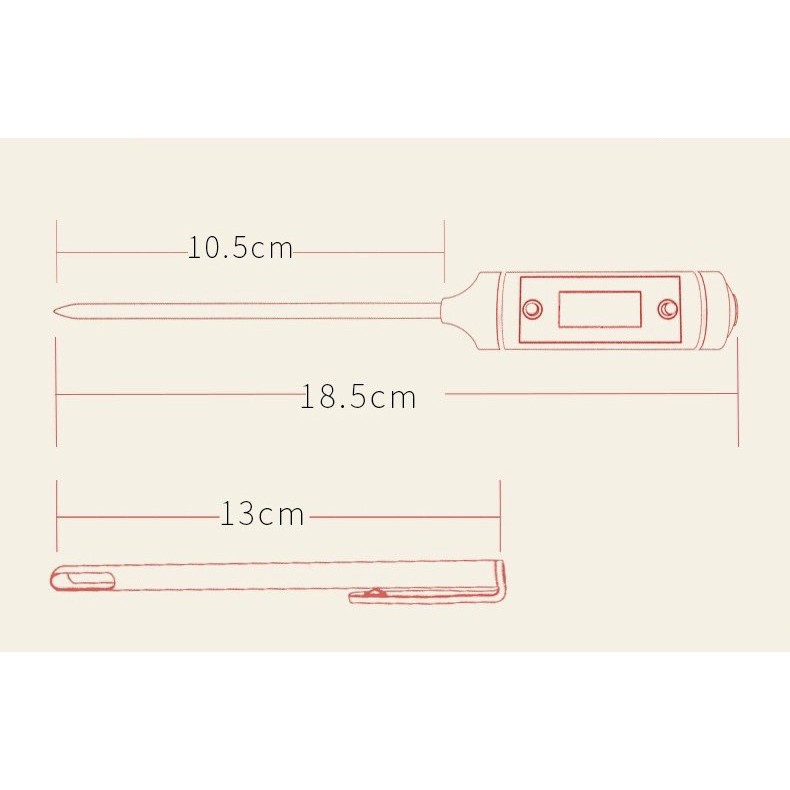 Nhiệt kế đo nước pha sữa, đo nhiệt độ nước, thức ăn Misuta