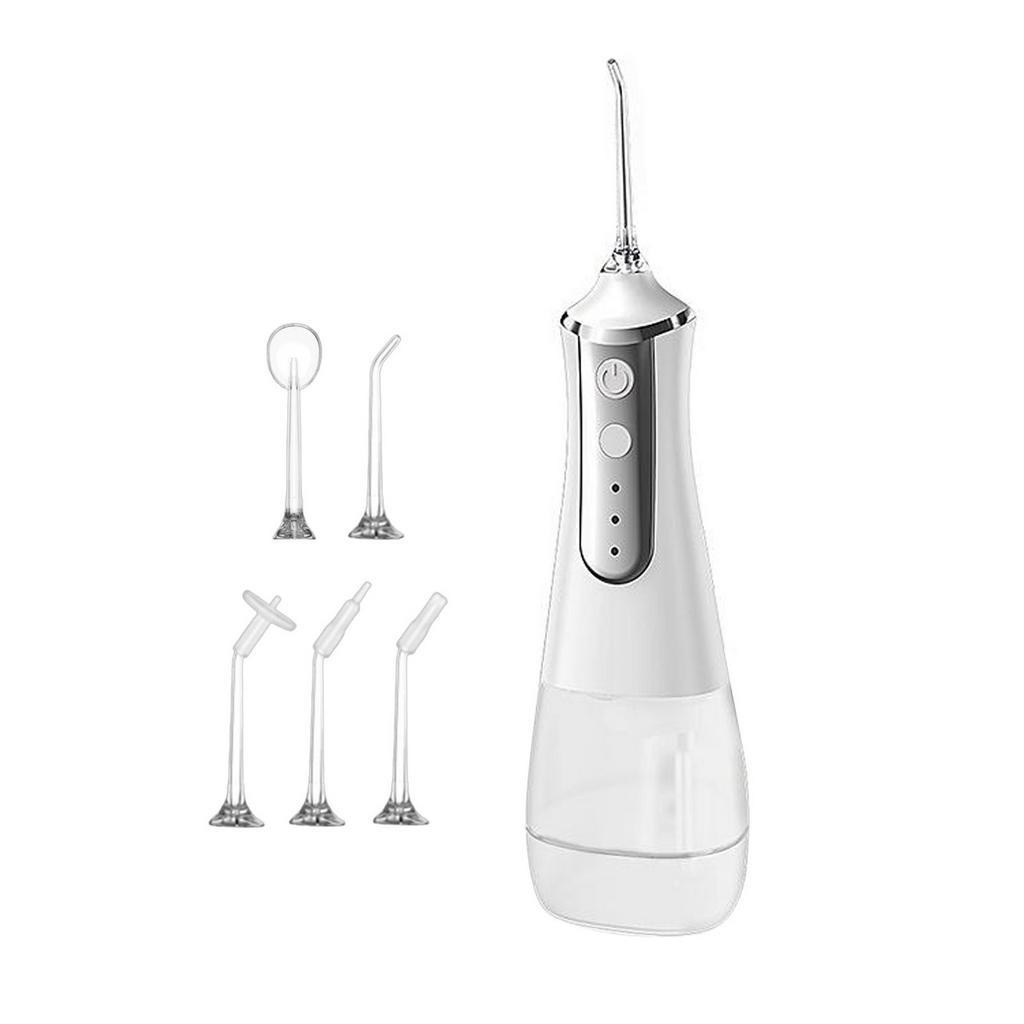 [Hàng mới về] Máy tăm nước làm sạch răng miệng sử dụng điện sạc usb màu trắng/ hồng tự chọn