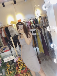 Đầm body 3 lỗ form dài