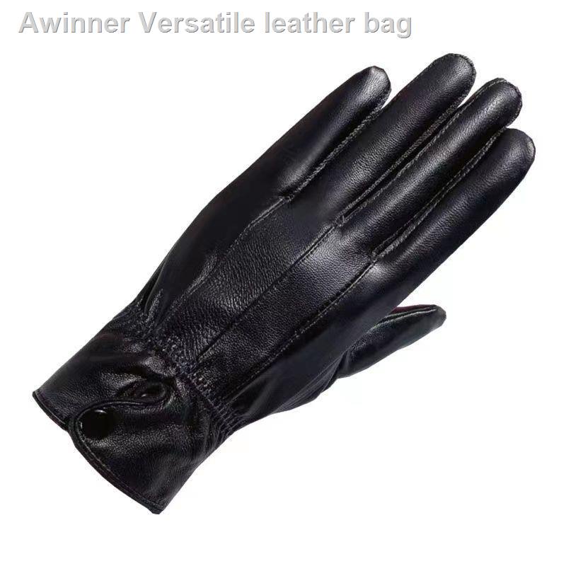 Đôi găng tay da lót nhung lông cừu dày giữ ấm mùa đông lái xe máy ngoài trời dành cho cả nam và nữ