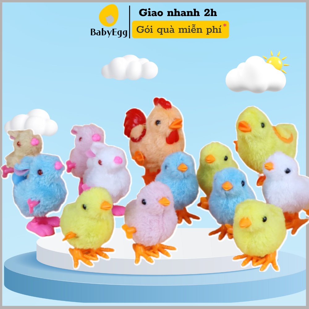Đồ chơi trẻ em gà con vặn cót có cánh biết chạy giúp trẻ năng động, thông minh cho bé trai bé gái cho 1 2 3 4 tuổi