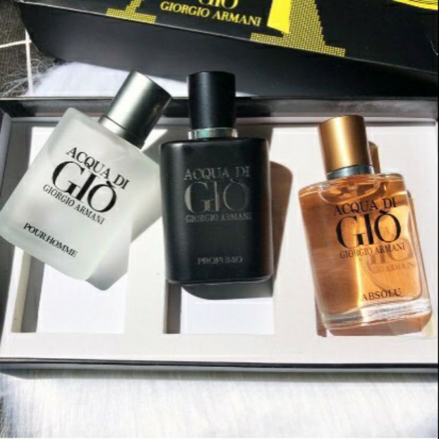 Set 3 Chai Nước Hoa nam Acqua Di Giò