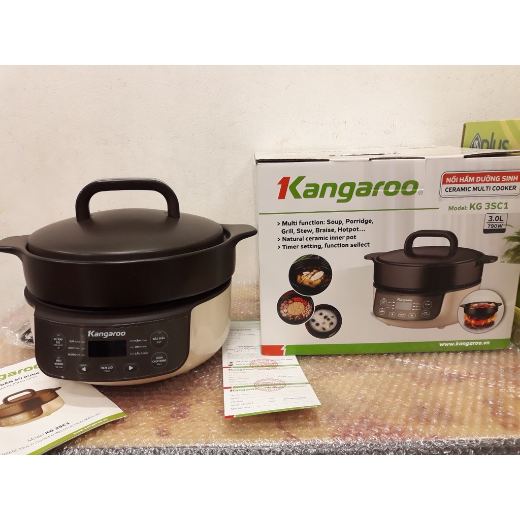 Nồi hầm dưỡng sinh kangaroo KG3SC1 bảo hành 12 tháng