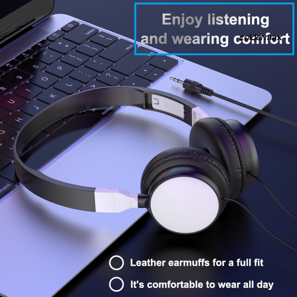 Tai nghe chụp tai Hifi đầu cắm 3.5mm có thể gấp gọn tiện lợi cho điện thoại/ máy tính bảng