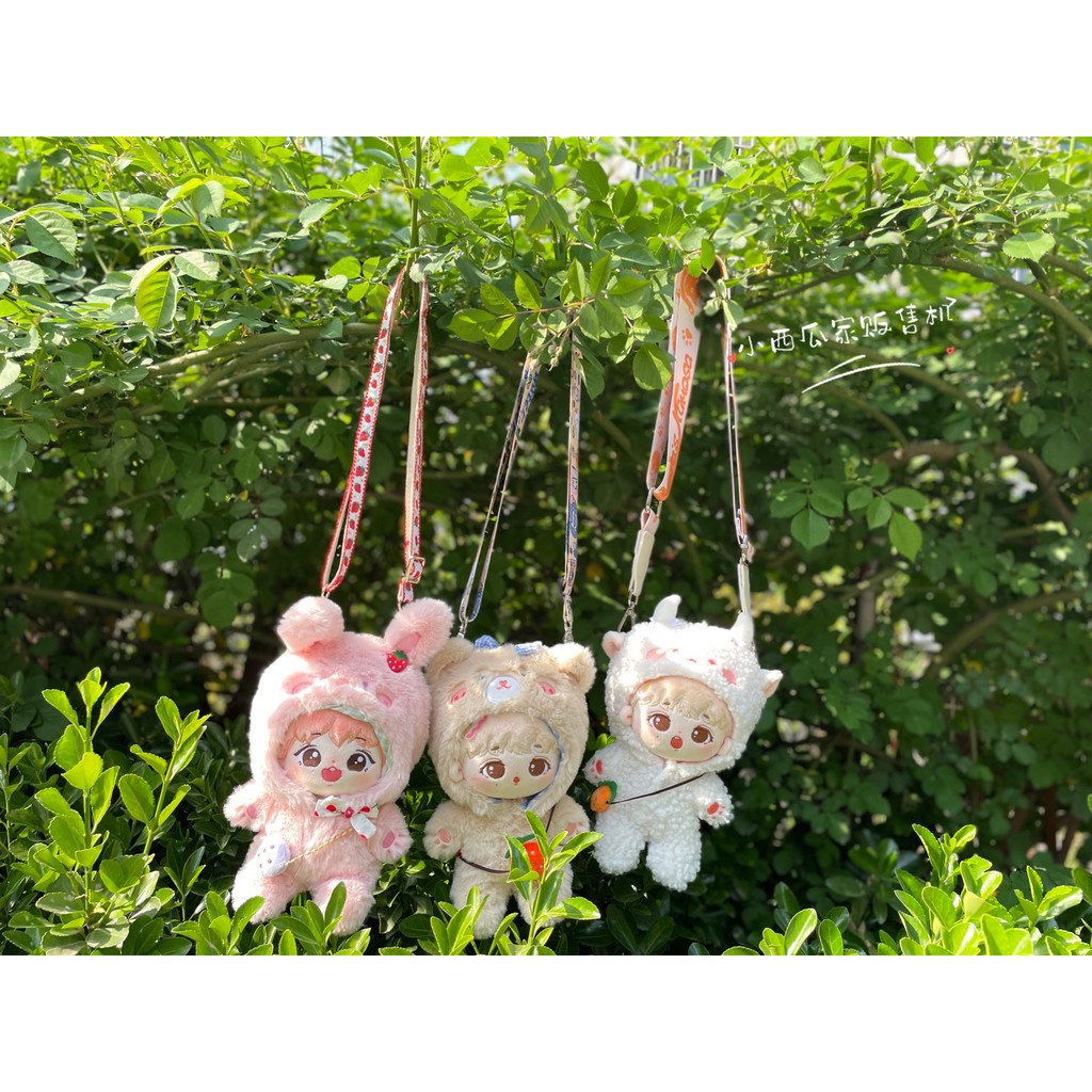 Bộ thú liền thân bông mịn cho doll 10cm 15cm 20cm