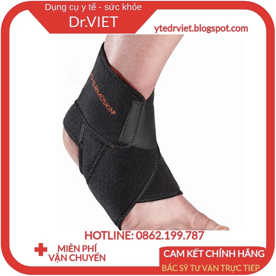 Băng nẹp mắt cá chân thể thao (Sport) Thermoskin chính hãng-Thermoskin Ankle Adjustable nhập khẩu từ Úc