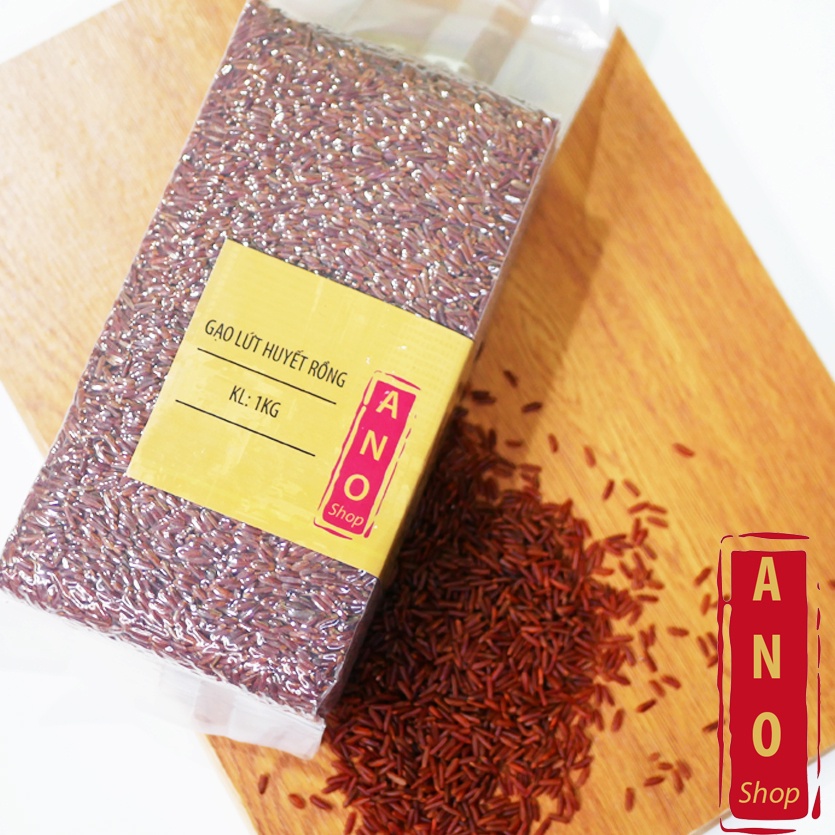 Gạo Lứt Huyết Rồng Cho Người Ăn Kiêng Giảm Cân Cao Cấp Hút Chân Không Túi 1kg