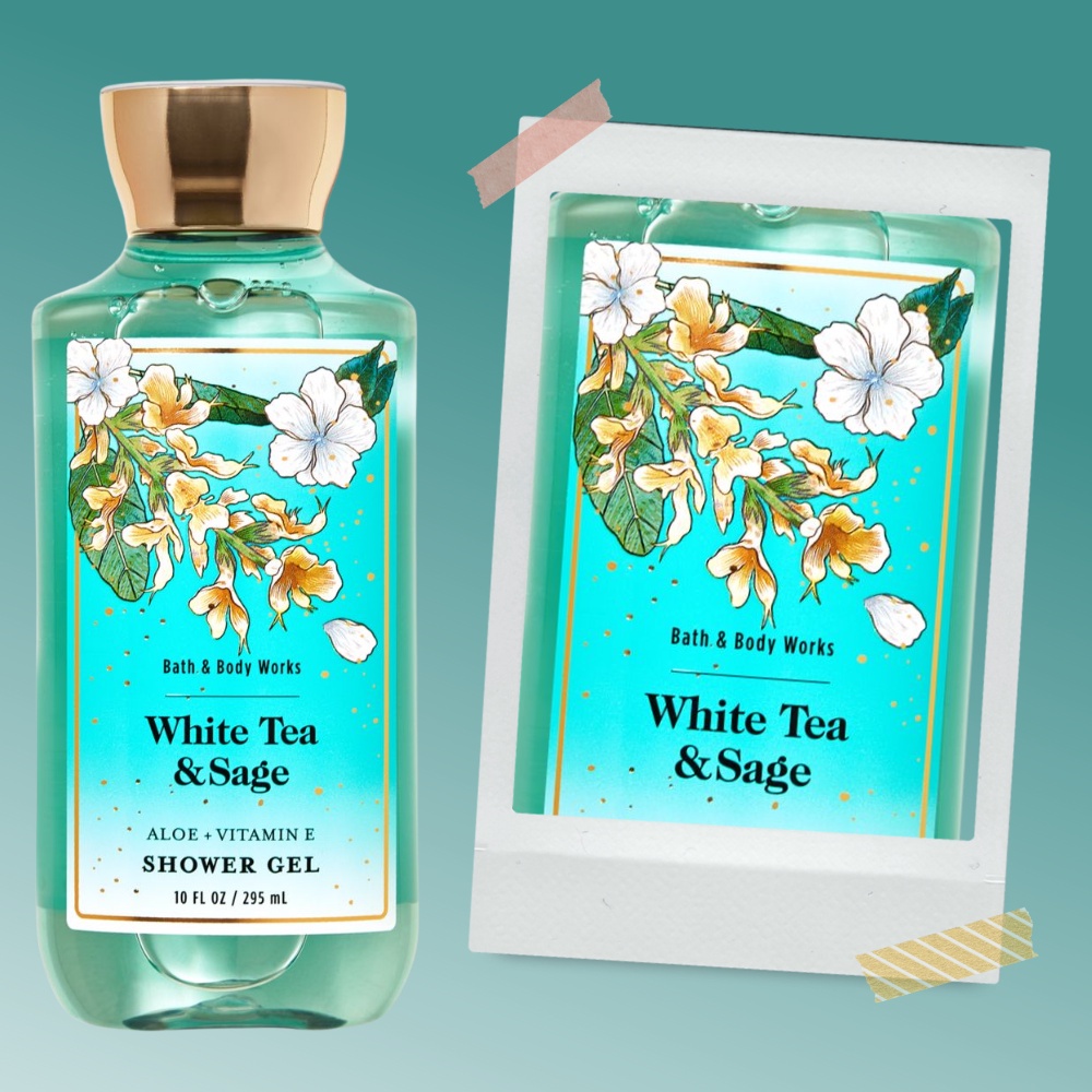 Sữa Tắm Toàn Thân Bath and Body Works White Tea & Sage Cho Làn Da Sạch Thoáng Thơm Mát Chai 295ml