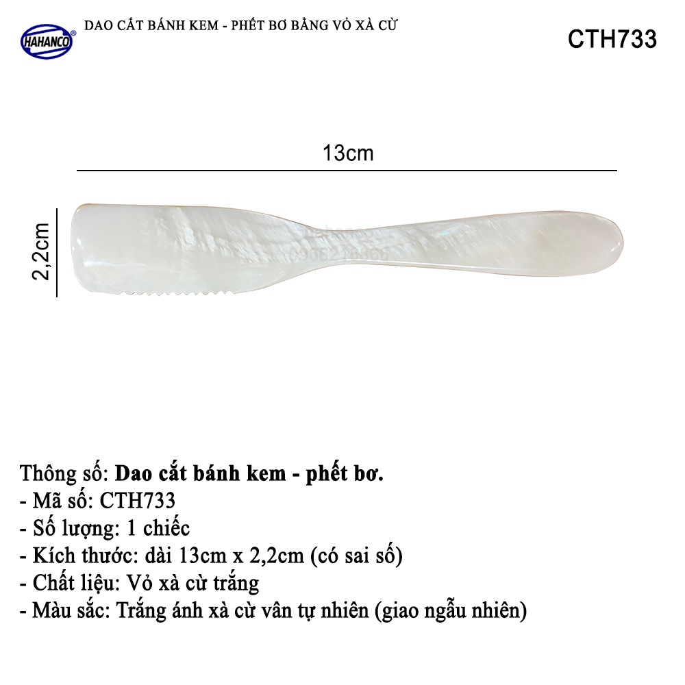 Dao Vỏ Xà Cừ Cắt Bánh Kem Phết Bơ HAHANCO An Toàn Cho Sức Khỏe - CTH733