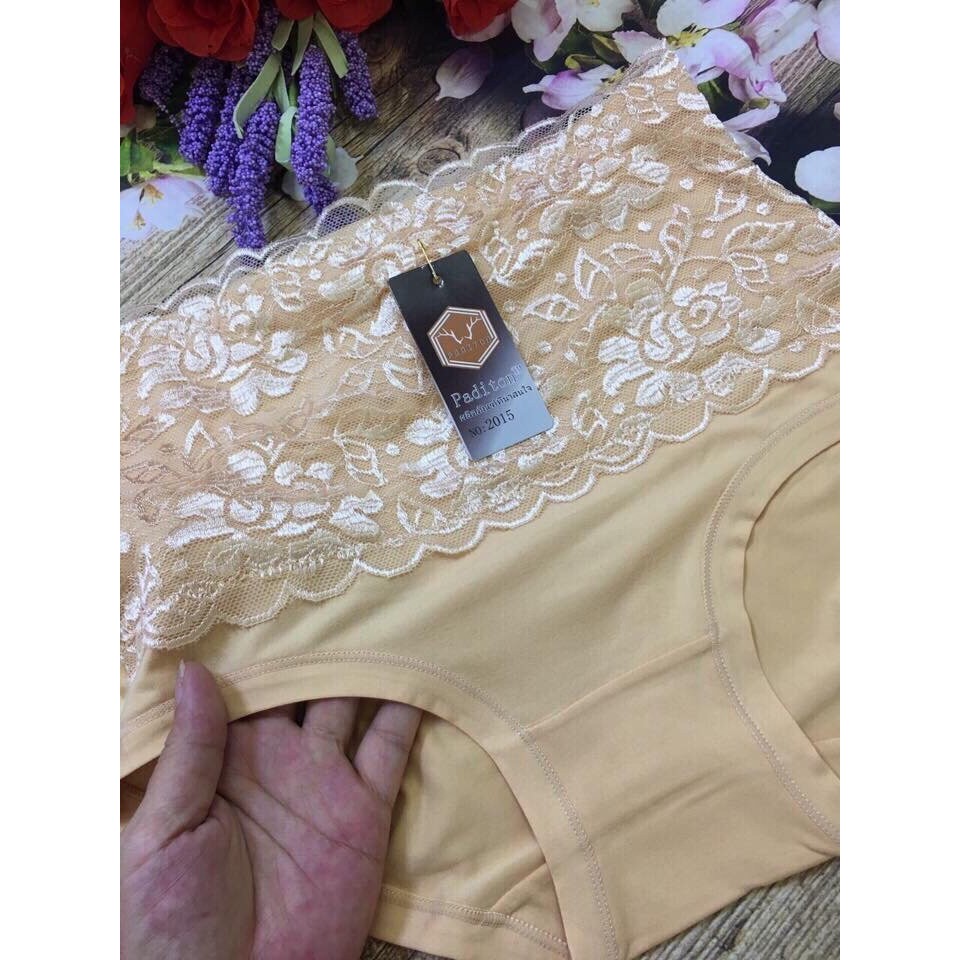 Quần lót cotton pha ren cạp cao gen bụng nhẹ, quần lót dành cho các mẹ | BigBuy360 - bigbuy360.vn