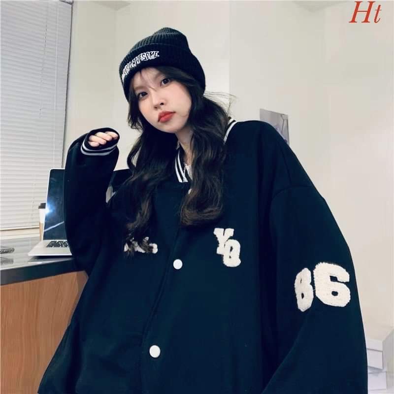 Áo khoác bomber đen YG86 HT12