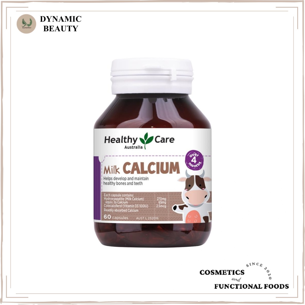 [Hàng chuẩn Úc] Viên uống canxi sữa healthy care cho bé Healthy care kids milk calcium 60 viên của Úc