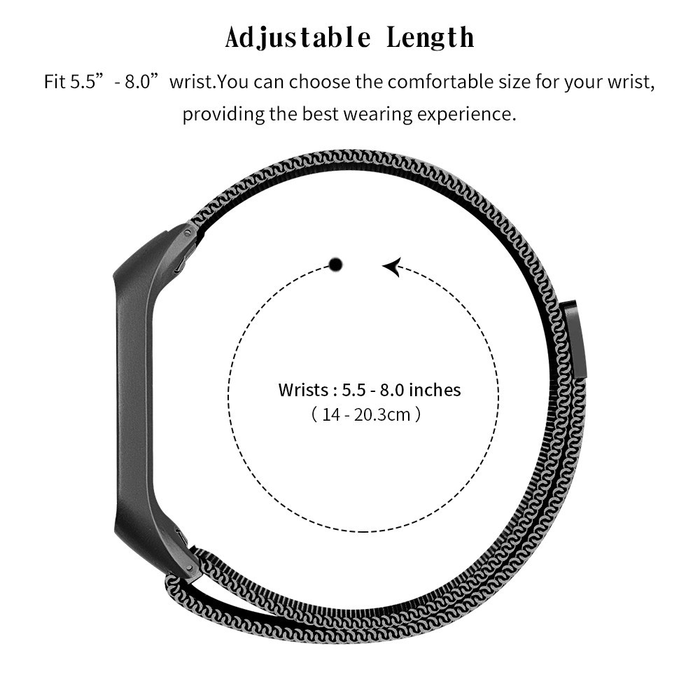 Dây đeo lưới thép không gỉ thay thế cho đồng hồ Samsung Galaxy fit-e R375