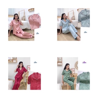 Đồ bộ gấm mặc nhà ⚡️Bao đổi trả ⚡️Quần dài tay cộc chất Gấm xước đẹp