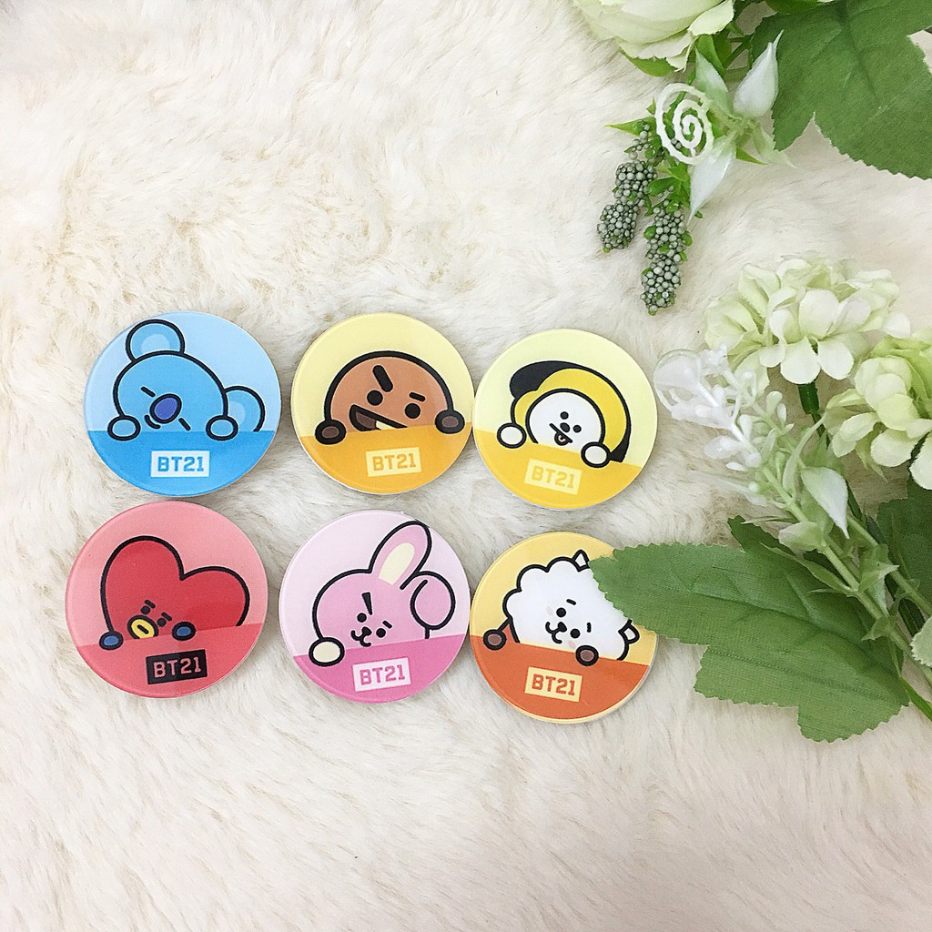 GIÁ ĐỠ ĐIỆN THOẠI BTS chibi IRING Tata Chimmy Cooky quà tặng xinh xắn dễ thương