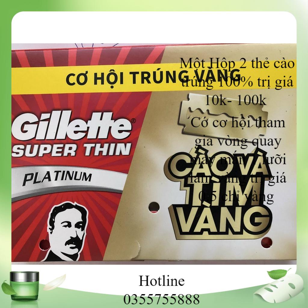 Lưỡi Lam Gillette Super Thin Platinum - Hộp 100 Lưỡi
