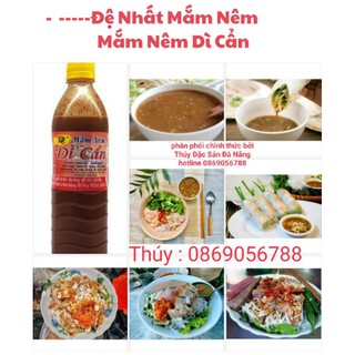 Mắm Nêm Dì Cẩn Đà Nẵng chai 500ml siêu ngon - chấm Bánh Tráng thịt heo thumbnail