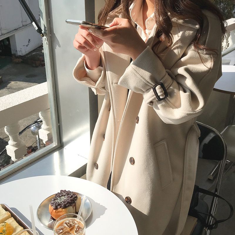 (Có Sẵn) Áo măng tô dạ dáng dài | BigBuy360 - bigbuy360.vn