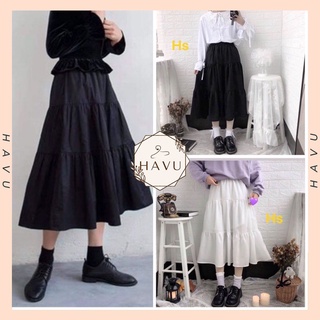 Chân váy 3 tầng có quần trong nữ - Váy trơn dáng suông, bánh bèo tiểu thư cá tính ulzzang