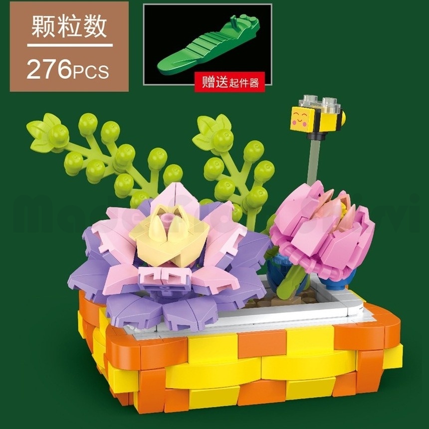 Bộ Đồ Chơi Lego Xếp Hình Cây Hoa Anh Đào / Cây Mọng Nước Dành Cho Trẻ 6+