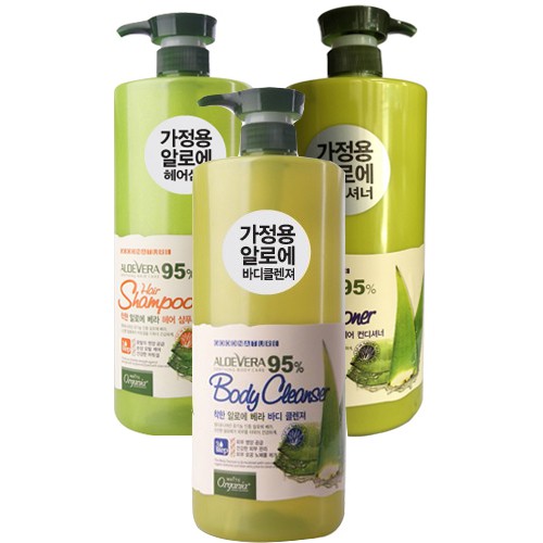 Dầu gội ORGANIA WHITE GOOD NATURE ALOE VERA 1500ml+Tặng Mặt Nạ Hàn Quốc