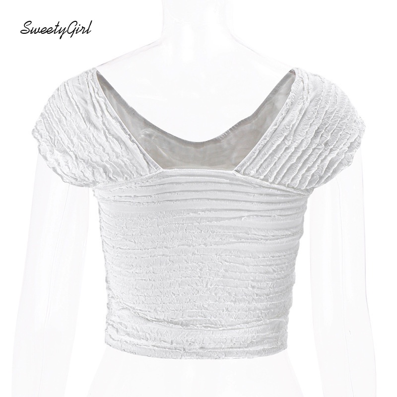 Áo Thun Ngắn Tay Cổ Chữ U Màu Trơn Thời Trang 2022 Cho Nữ